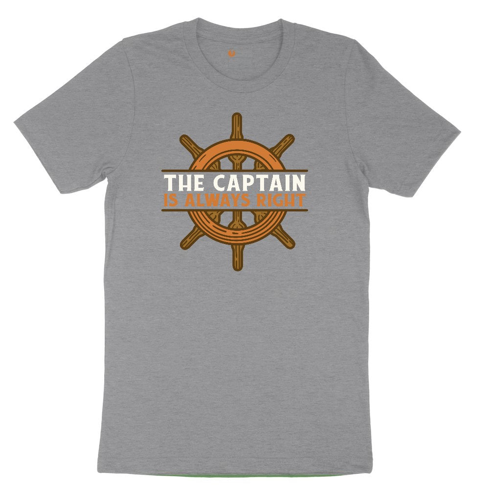 The Captain is Always Right Youth Short Sleeve Tee - Athletic Heather