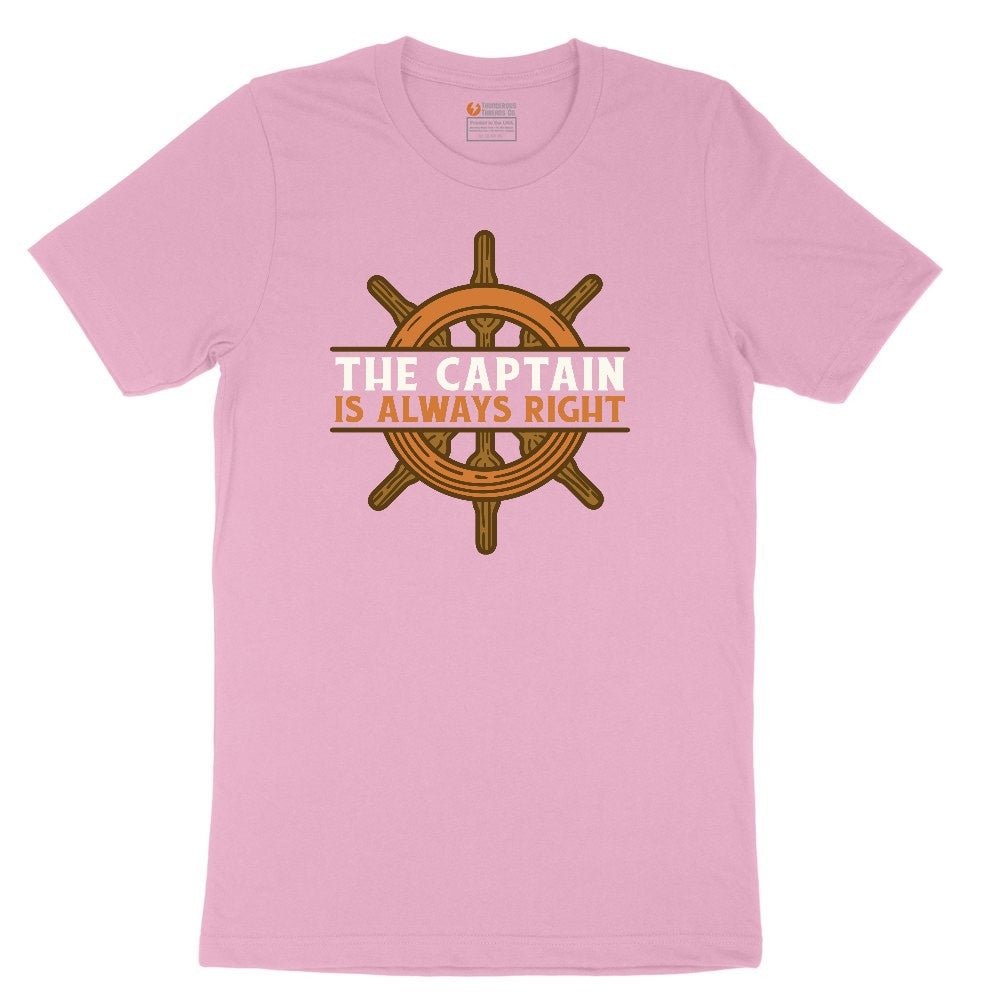 The Captain is Always Right Youth Short Sleeve Tee - Candy Pink