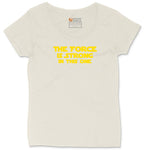 The Force is Strong in This One Ladies Curvy Tee - Natural Heather