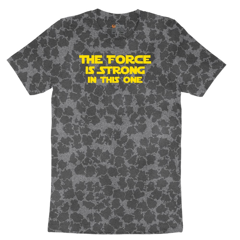 The Force is Strong in This One Ladies Short Sleeve Tee - Black Leopard