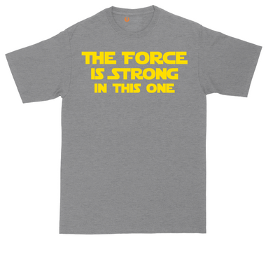 The Force is Strong in This One tall t-shirt for men in Jet Black