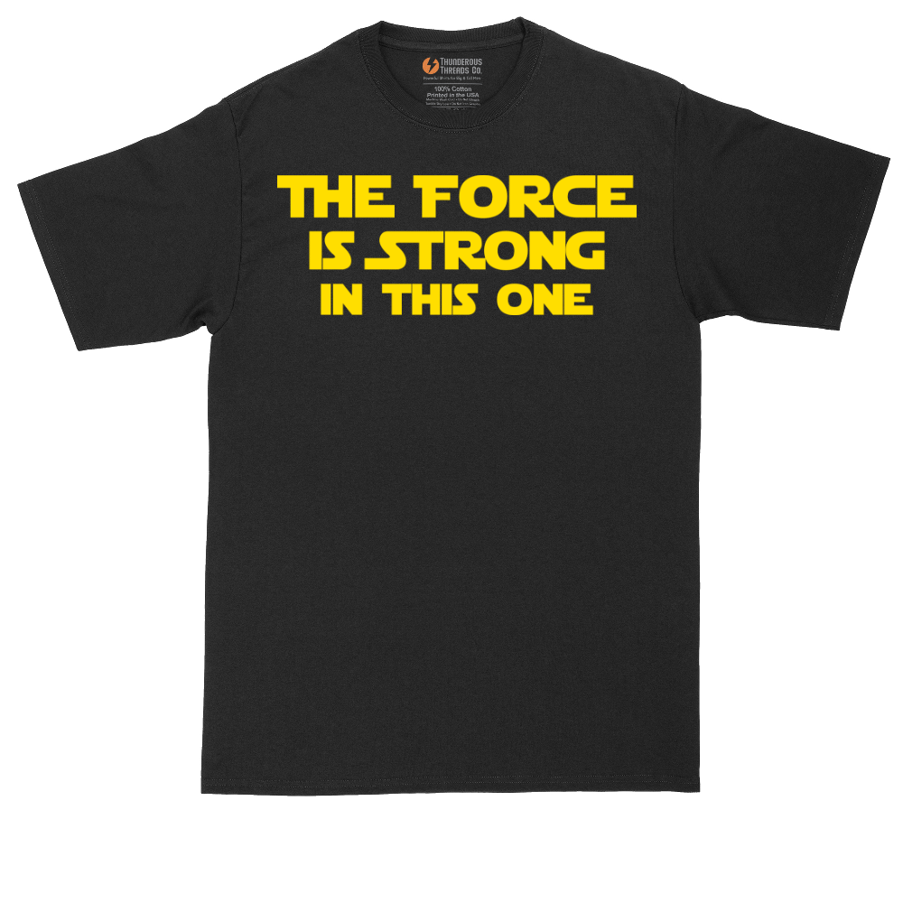 The Force is Strong in This One tall t-shirt for men in Jet Black