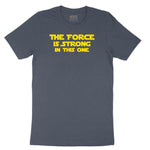 The Force is Strong in This One Youth Short Sleeve Tee - Heather Navy