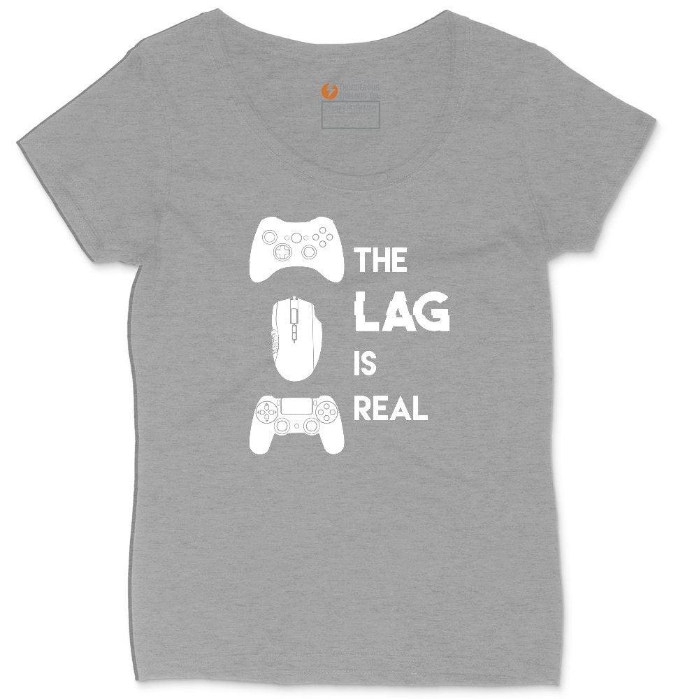 The Lag is Real - Mens & Ladies T-Shirt Ladies Curvy Tee - Granite Heather