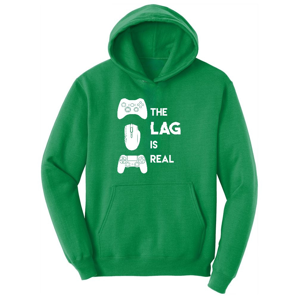 The Lag is Real - Mens & Ladies T-Shirt Ladies Hoodie - Kelly Green