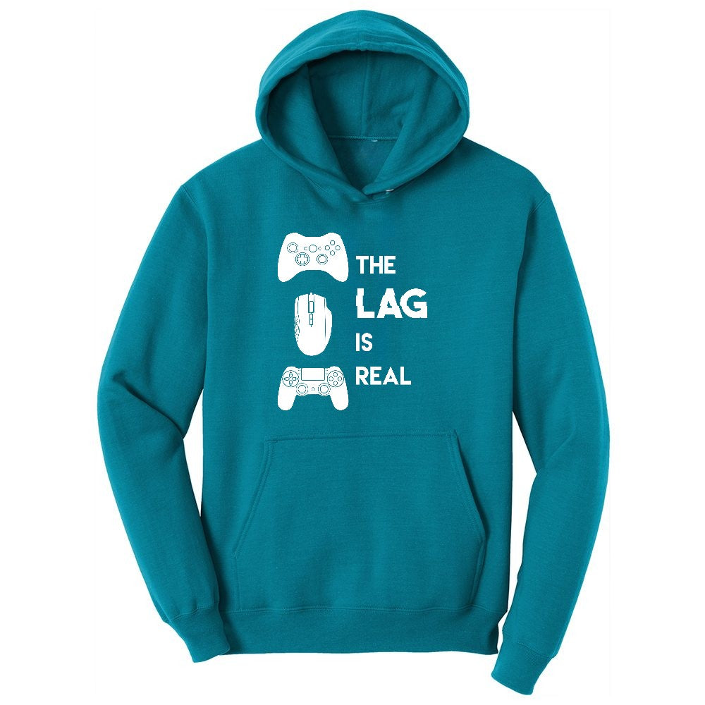 The Lag is Real - Mens & Ladies T-Shirt Ladies Hoodie - Teal
