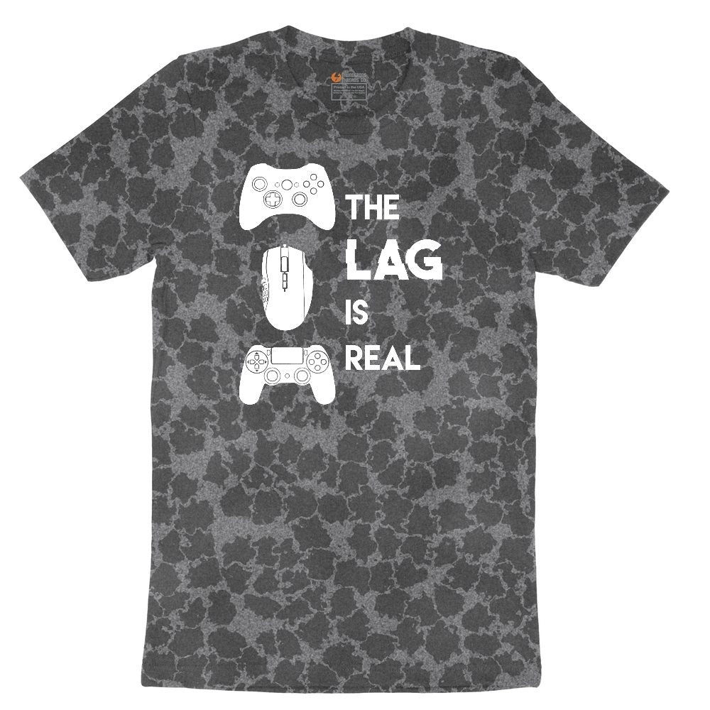The Lag is Real - Mens & Ladies T-Shirt Ladies Short Sleeve Tee - Black Leopard