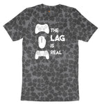 The Lag is Real - Mens & Ladies T-Shirt Ladies Short Sleeve Tee - Black Leopard