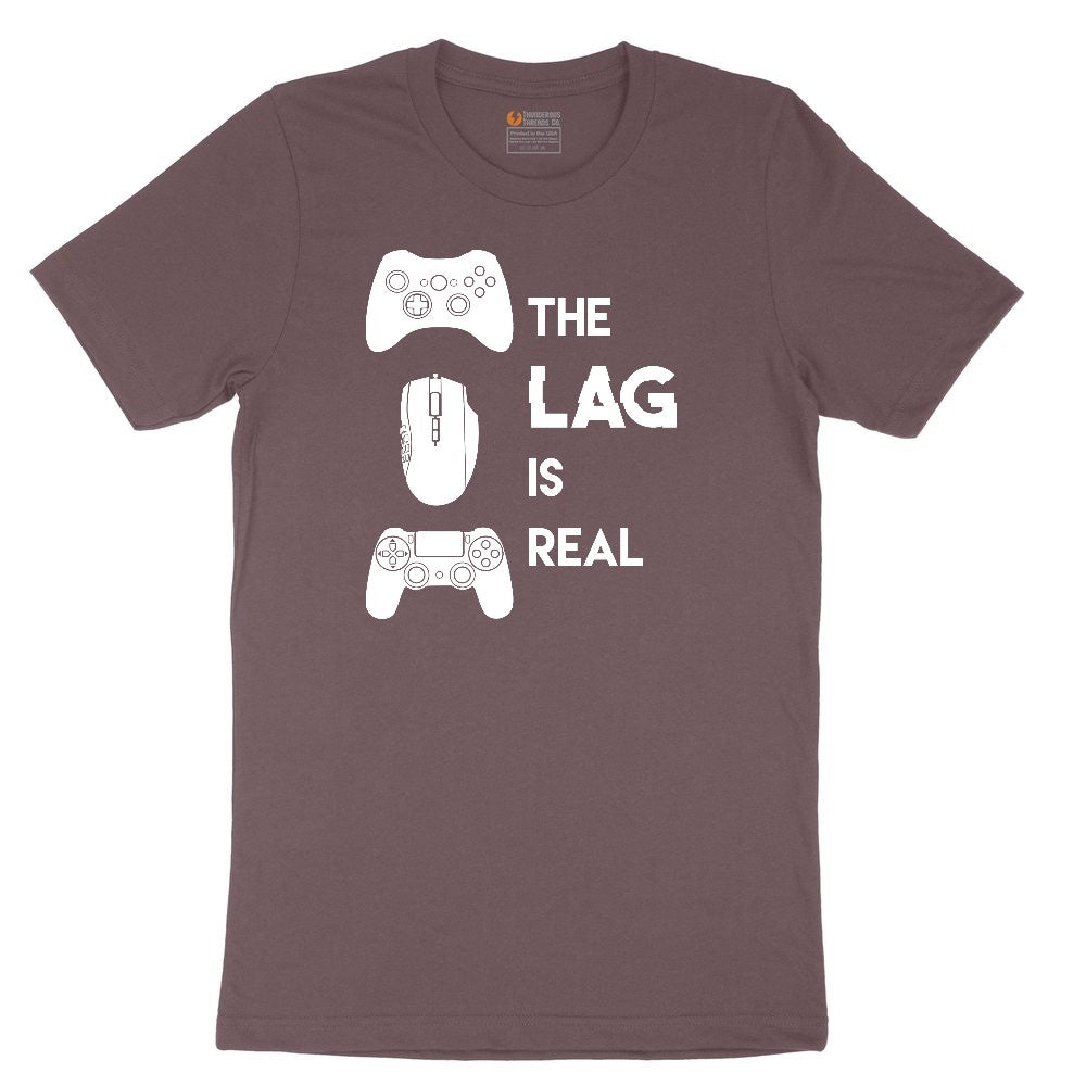 The Lag is Real - Mens & Ladies T-Shirt Ladies Short Sleeve Tee - Sangria Blackout
