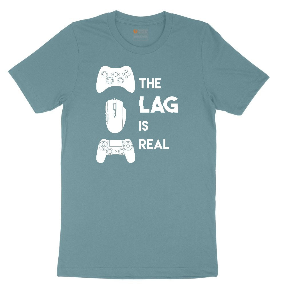 The Lag is Real - Mens & Ladies T-Shirt Ladies Short Sleeve Tee - Surf Blackout