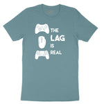 The Lag is Real - Mens & Ladies T-Shirt Ladies Short Sleeve Tee - Surf Blackout