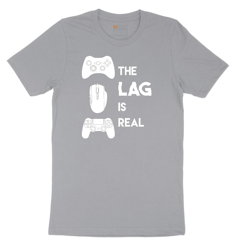 The Lag is Real - Mens & Ladies T-Shirt Short Sleeve Tee - Athletic Heather Grey