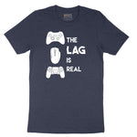 The Lag is Real - Mens & Ladies T-Shirt Short Sleeve Tee - Heather Navy