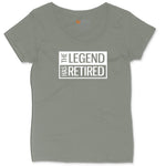 The Legend Has Retired Square Version Ladies Curvy Tee - Bamboo Blackout