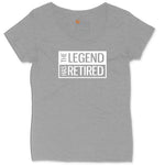The Legend Has Retired Square Version Ladies Curvy Tee - Granite Heather