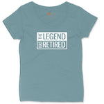 The Legend Has Retired Square Version Ladies Curvy Tee - Surf Blackout