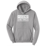 The Legend Has Retired Square Version Ladies Hoodie - Athletic Heather