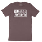 The Legend Has Retired Square Version Ladies Short Sleeve Tee - Sangria Blackout