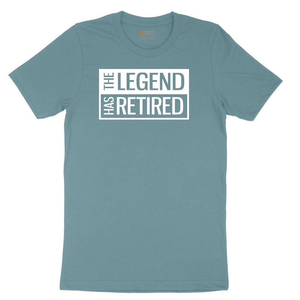 The Legend Has Retired Square Version Ladies Short Sleeve Tee - Surf Blackout