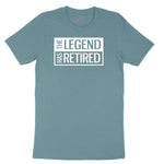 The Legend Has Retired Square Version Ladies Short Sleeve Tee - Surf Blackout