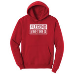 The Legend Has Retired Square Version Hoodie - Red