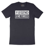 The Legend Has Retired Square Version Short Sleeve Tee - Deep Navy