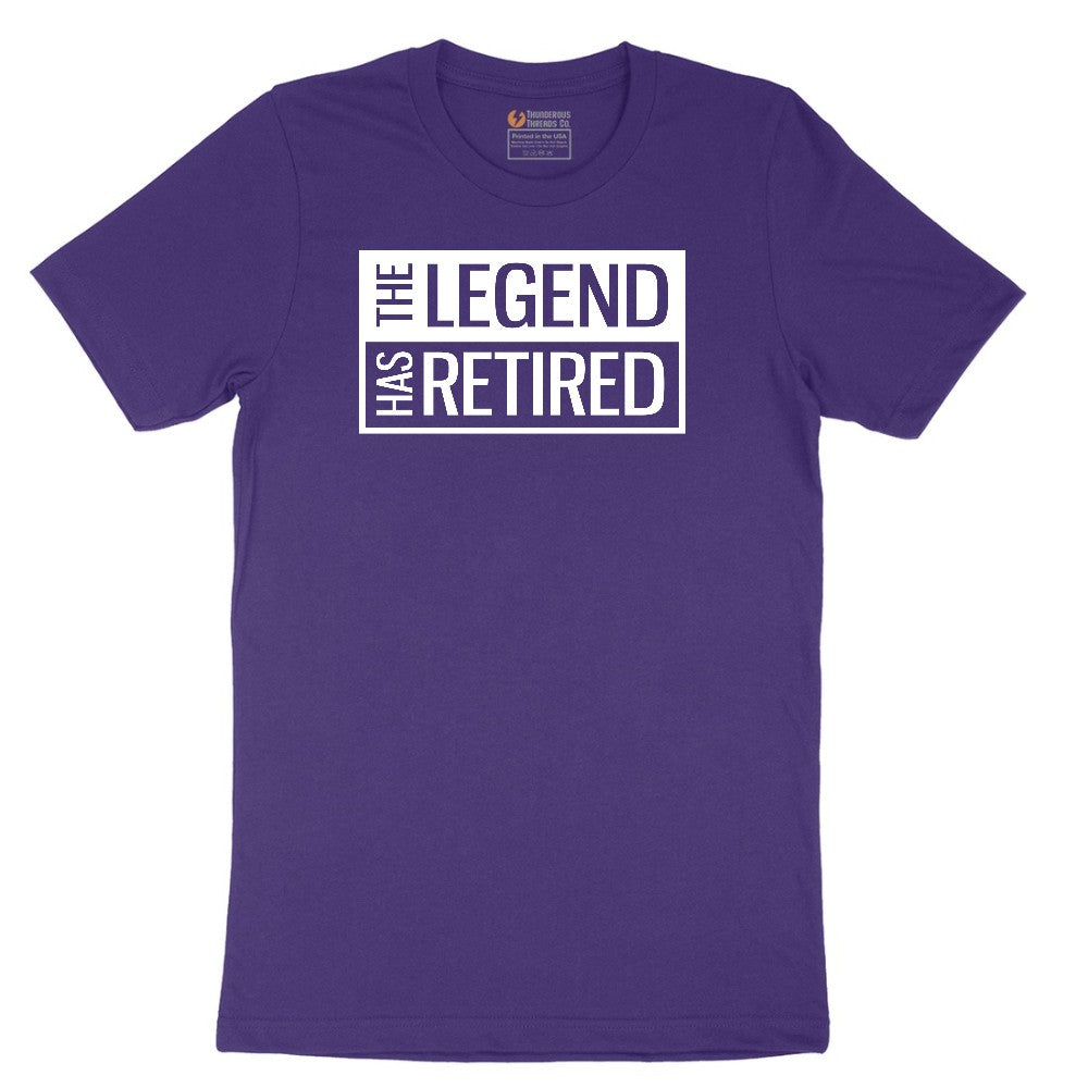 The Legend Has Retired Square Version Short Sleeve Tee - Team Purple