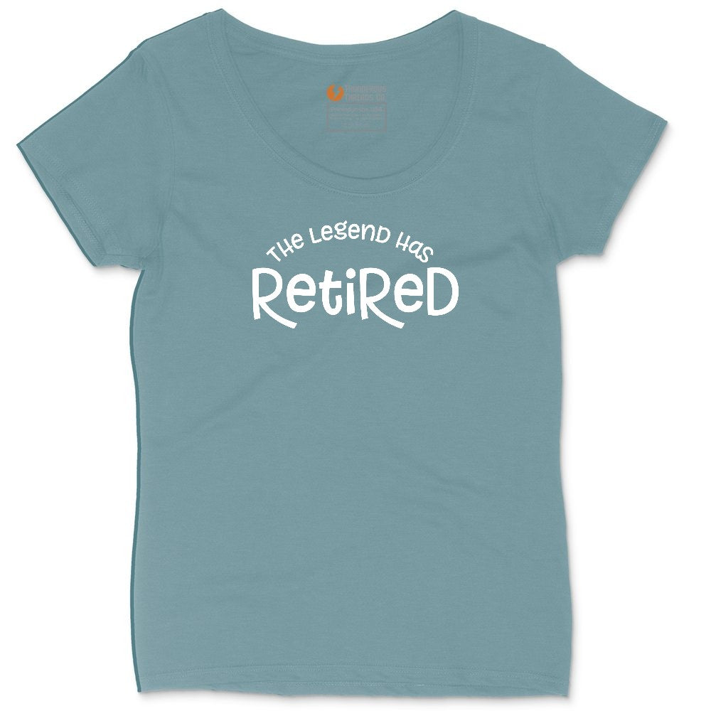 The Legend has Retired Version 3 Ladies Curvy Tee - Surf Blackout