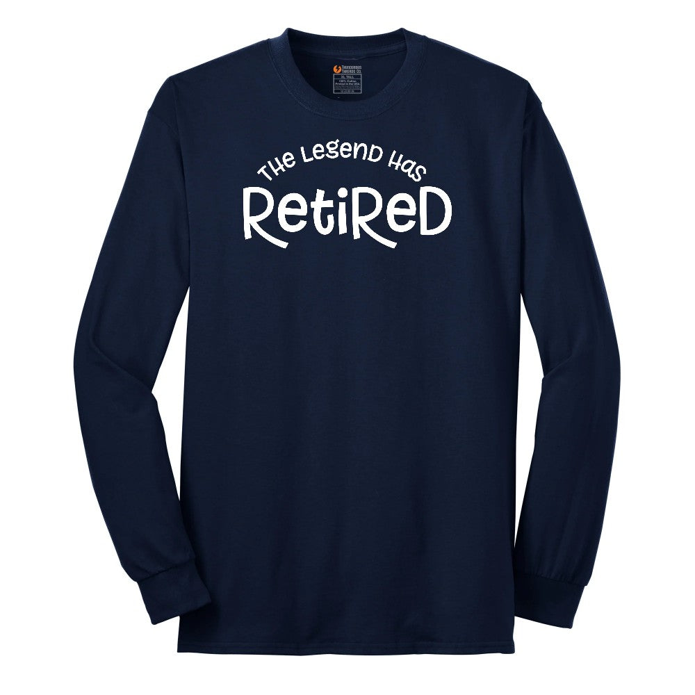 The Legend has Retired Version 3 Long Sleeve Tee - Navy