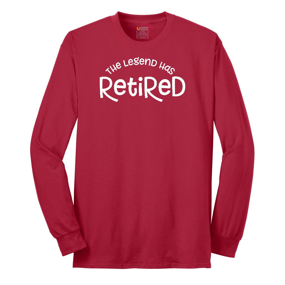 The Legend has Retired Version 3 Long Sleeve Tee - Red
