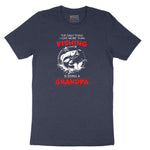 The Only Thing I Love More Than Fishing is Being a Grandpa Short Sleeve Tee - Heather Navy