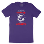 The Only Thing I Love More Than Fishing is Being a Grandpa Short Sleeve Tee - Team Purple