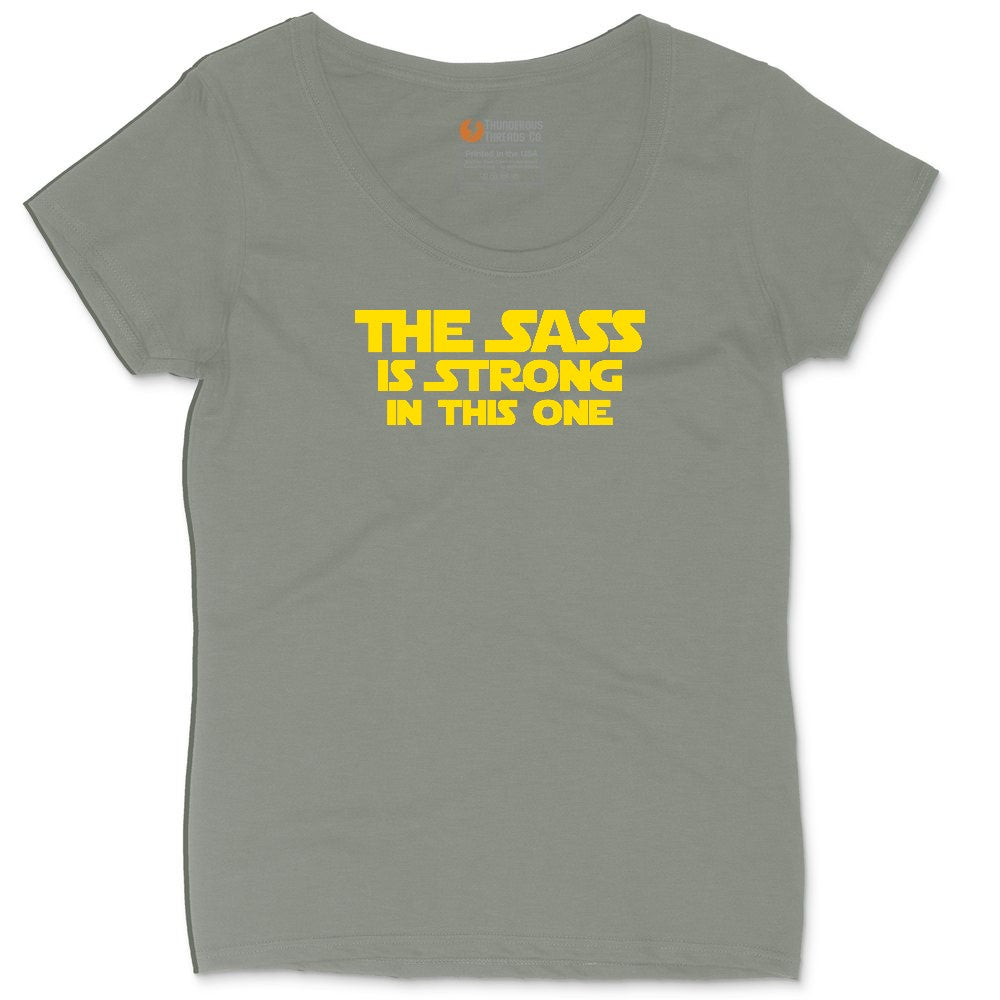 The Sass is Strong in This One Ladies Curvy Tee - Bamboo Blackout