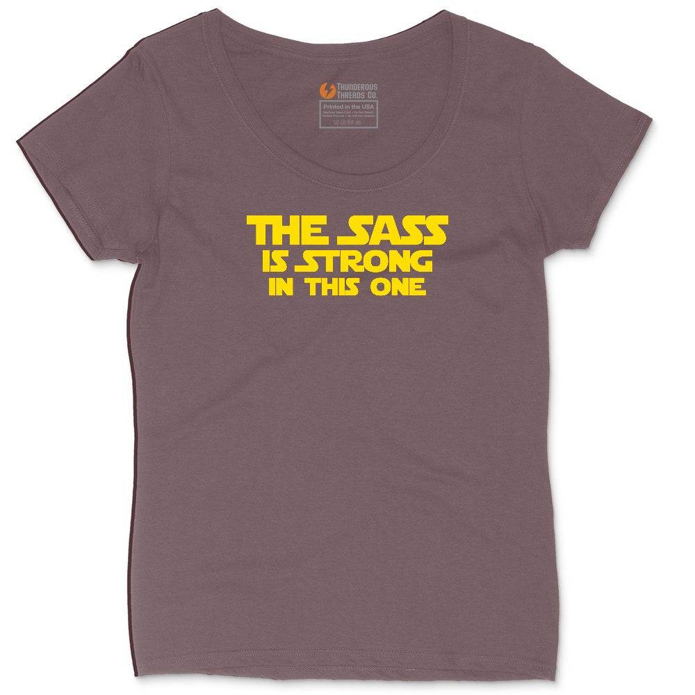 The Sass is Strong in This One Ladies Curvy Tee - Sangria Blackout
