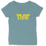 The Sass is Strong in This One Ladies Curvy Tee - Surf Blackout