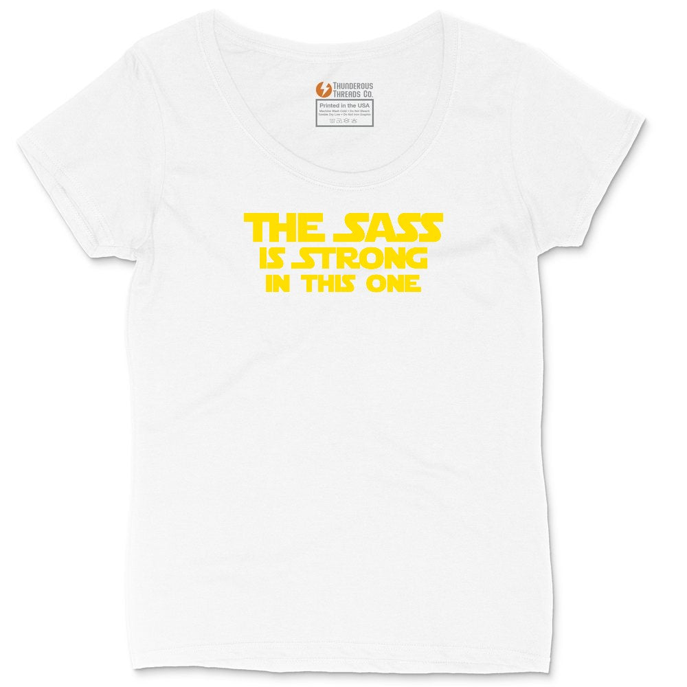 The Sass is Strong in This One Ladies Curvy Tee - White