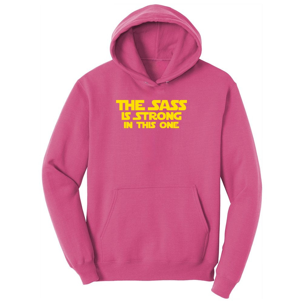 The Sass is Strong in This One Ladies Hoodie - Sangria