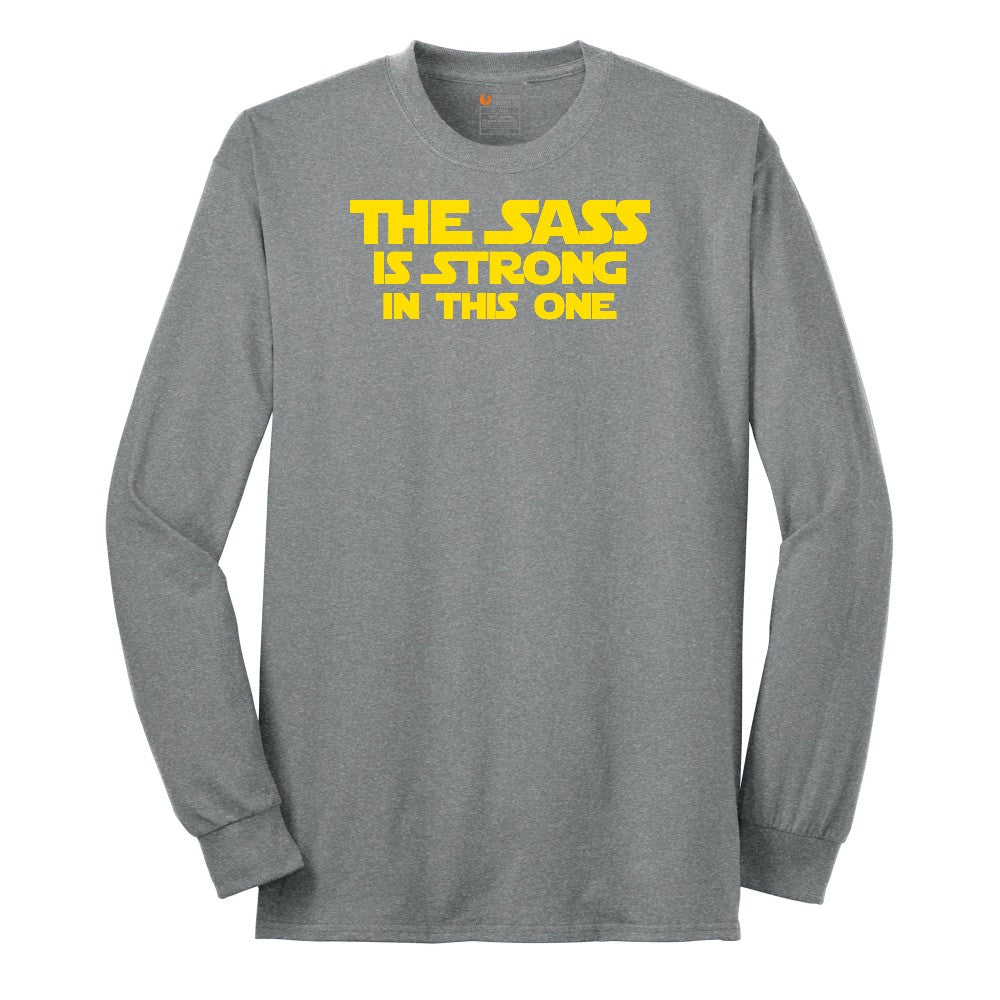The Sass is Strong in This One Long Sleeve Tee - Athletic Grey