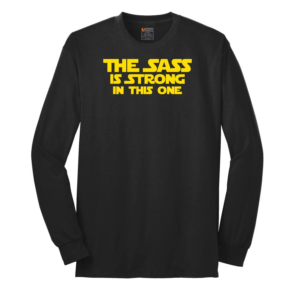 The Sass is Strong in This One Long Sleeve Tee - Jet Black