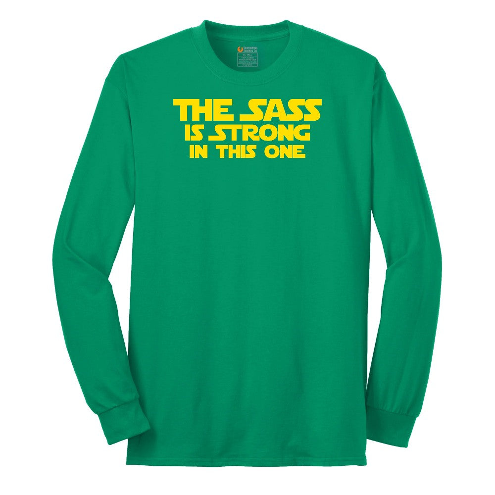 The Sass is Strong in This One Long Sleeve Tee - Kelly Green