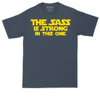The Sass is Strong in This One tall t-shirt for men in Heather Navy