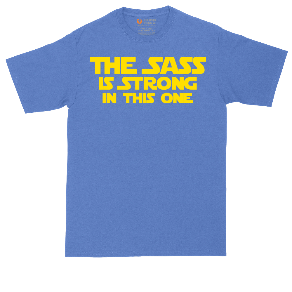 The Sass is Strong in This One tall t-shirt for men in Heather Royal