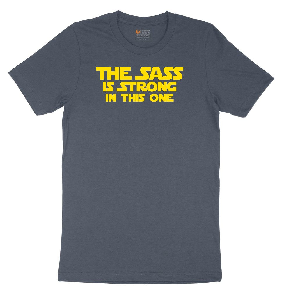 The Sass is Strong in This One Toddler Short Sleeve Tee - Heather Navy