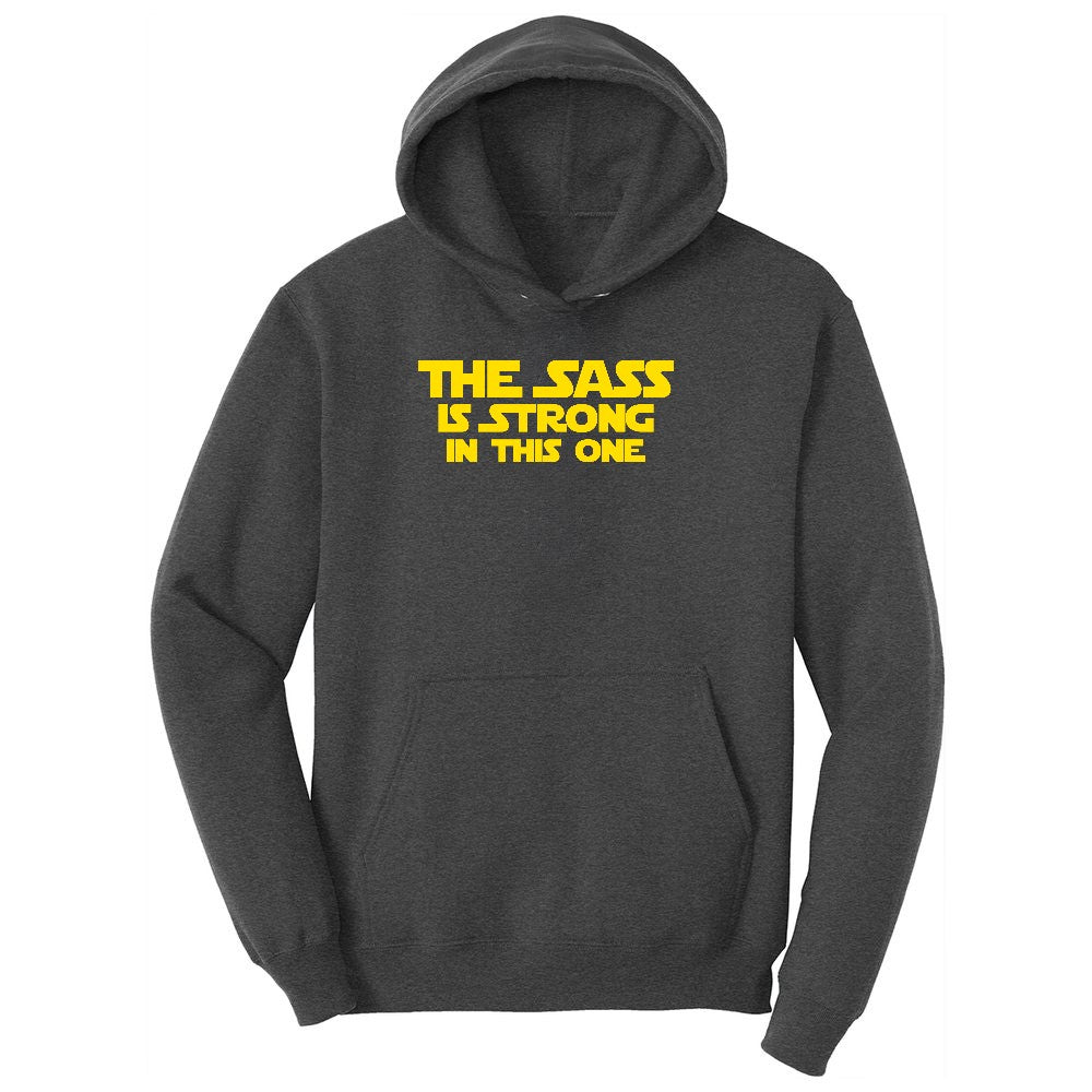 The Sass is Strong in This One Youth Hoodie - Dark Heather Grey