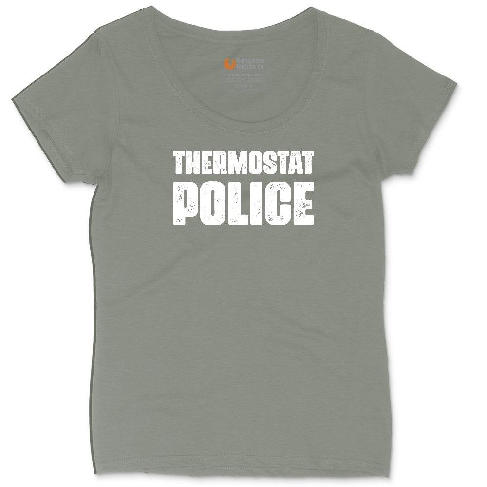 Thermostat Police Ladies Curvy Tee - Bamboo Blackout
