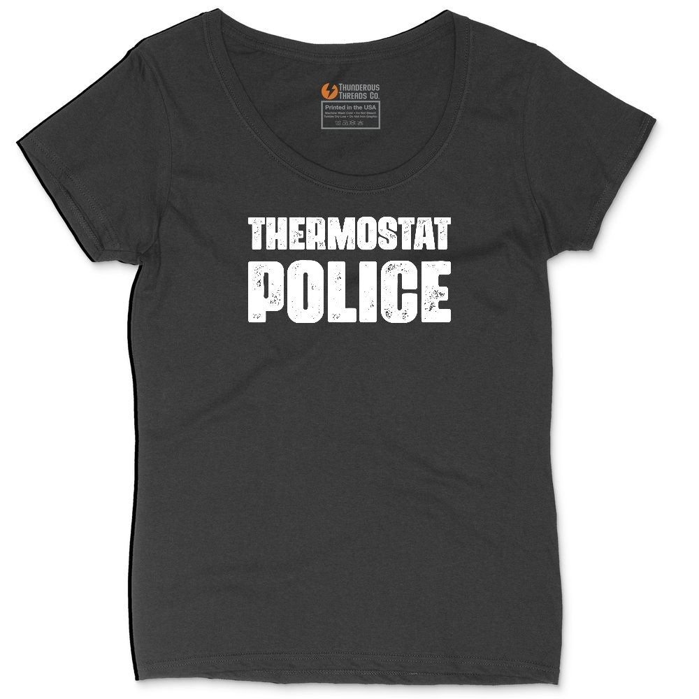 Thermostat Police Ladies Curvy Tee - Black