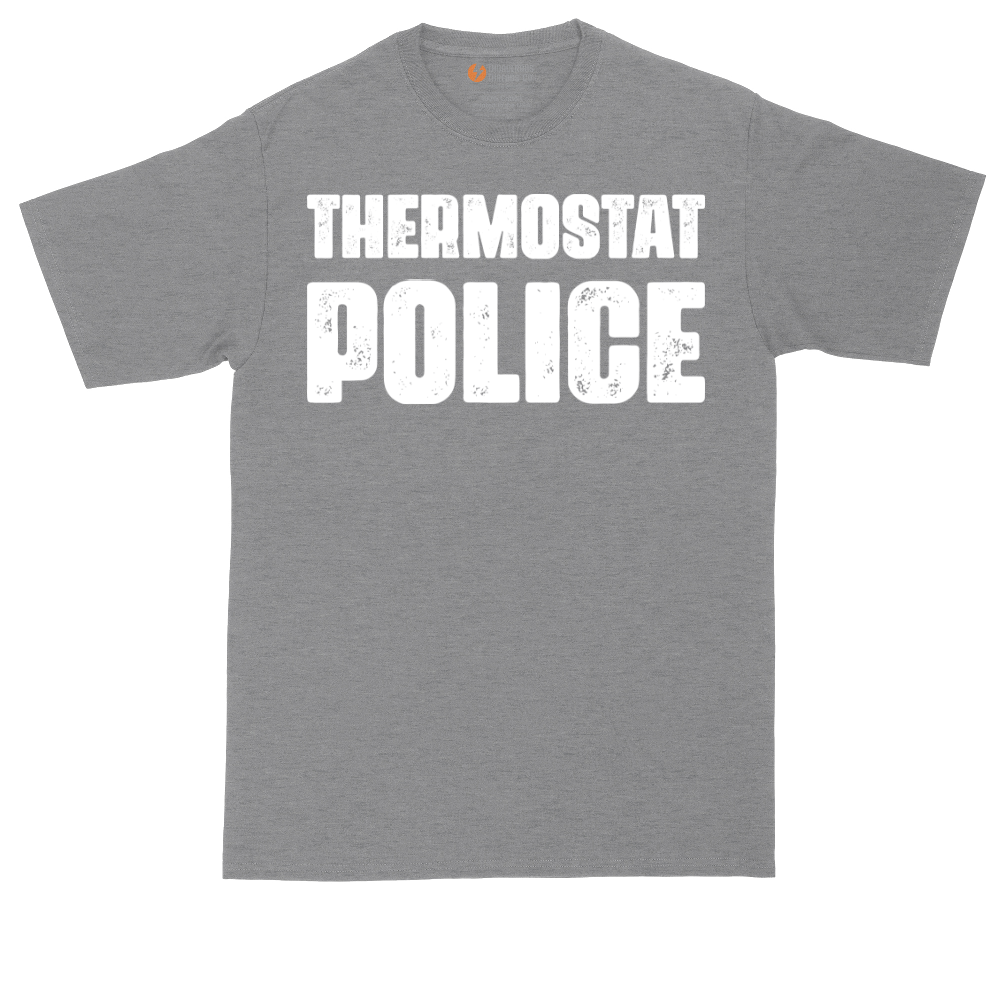 Thermostat Police tall t-shirt for men in Athletic Heather