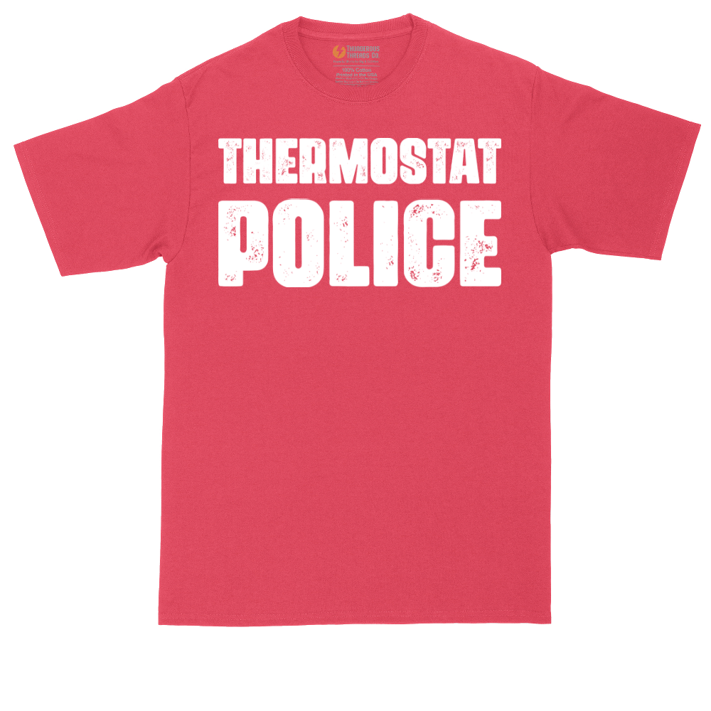 Thermostat Police tall t-shirt for men in Heather Red