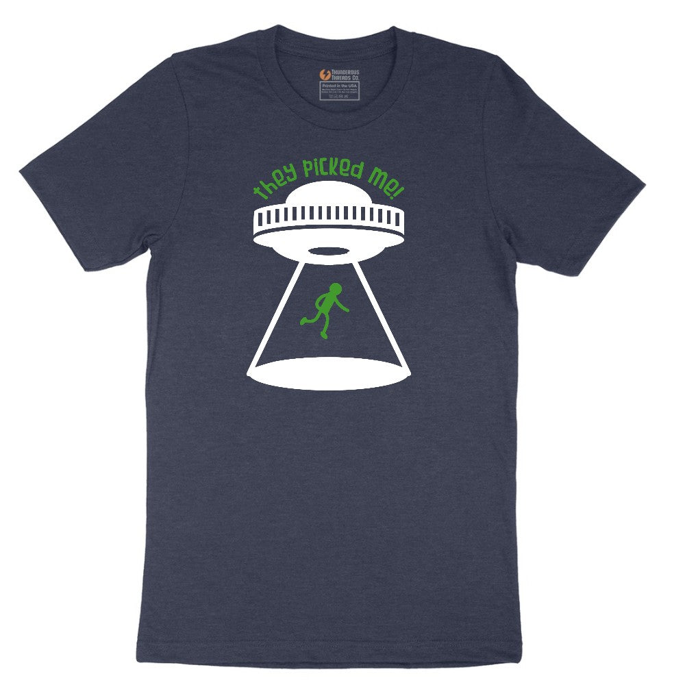 They Picked Me Short Sleeve Tee - Heather Navy