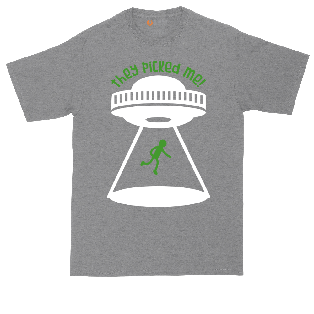 They Picked Me tall t-shirt for men in Athletic Heather